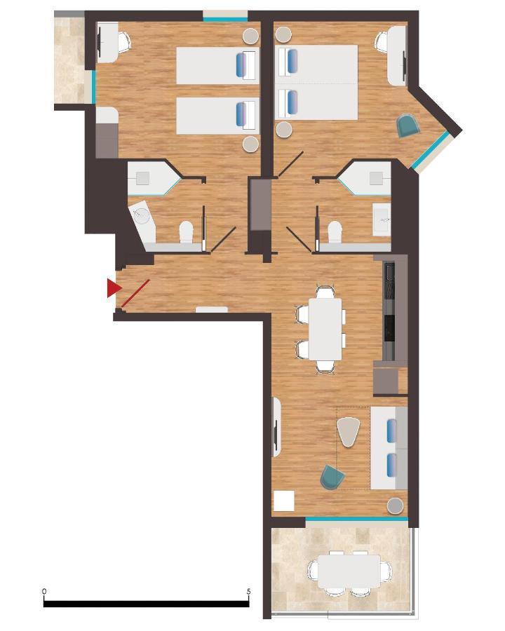 Two Bedroom Apartment with 2 Bathrooms